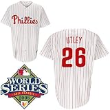 Philadelphia Phillies Chase Utley Youth Home Replica Jersey with 2008 World Series Patch
