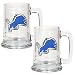 NIB Detroit Lions NFL 2pc 15oz Glass Tankard Set