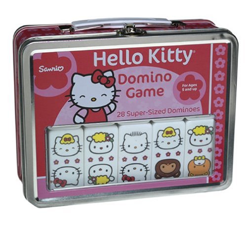 Childrens Toyshop  Toys : Sababa Hello Kitty Dominoes in Tin Lunch Box Case