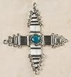 Peruvian Cross or Ornament - Turquoise