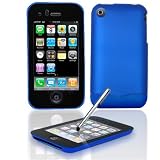 Apple Iphone 3G Smart Touch SMARTTOUCH Lens Rubber Feel Dark Blue Protective Case