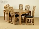 Harold Solid Oak 6ft Dining table with 6 Oak Chairs /DELIVERY-UK MAINLAND ONLY