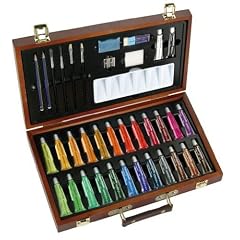 K�nstlerkoffer Aquarellfarben: Hochwertiger Echholz Koffer mit 36 Teilen