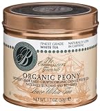 Boston Tea Finest Grade White Tea, Organic Peony Loose Tea, 1.7-Ounce Tins (Pack of 2)