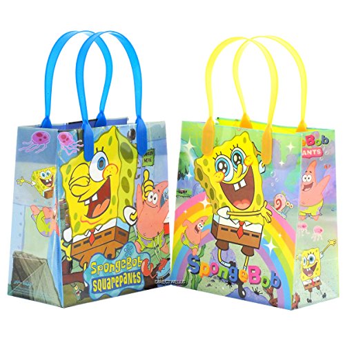 Spongebob Squarepants Reusable Party Favor Goodie Small Gift Bags 12 (12 Bags)