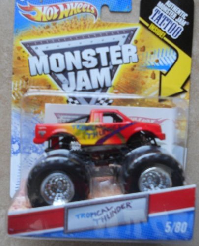 Hot Wheels Monster Jam 2011 Tattoo Series 1:64 Scale (Small Truck) Tropical 