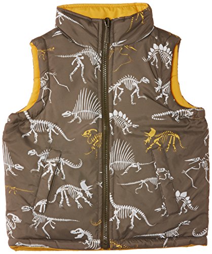 Hatley Little Boys' Little Boys' Reversible Puffer Vest Dino Bones