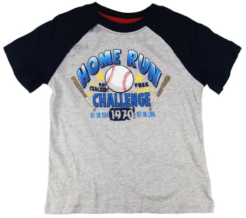 Jumping Beans Little Boys Home Run Challenge T-Shirt 3T grey