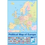 Map Of Europe (Political, Flags) Art Poster Print - 24 inches X 36 inches