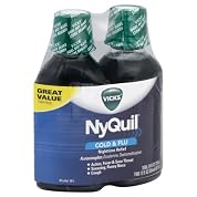 Vicks 44 Nyquil Cold and Flu Relief Liquid, Original Flavor, 24 Ounce