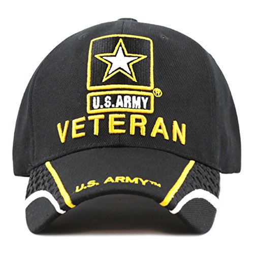 The Hat Depot 1100 Military Licensed U.S. ARMY Logo Veteran Cap