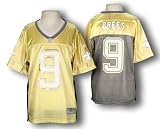 New Orleans Saints Drew Brees Womens NFL Fashion Jersey, Yellow and Silver