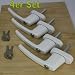 4 x Alu Fenstergriff in Weiss abschlie�bar Stiftl�nge 35mm