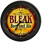 BLEAK 'S Beer and Ale Cascading Pub Wall Clock