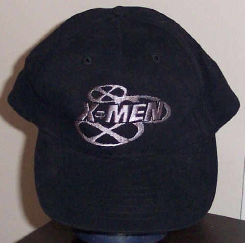  X-MEN LOGO HAT SILVER EMBROIDERED BLACK CAP
