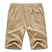 Manwan walk Men's Linen Casual Short 311 (X-Large, Khaki)