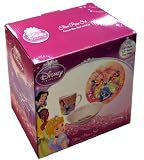 Christmas Gift - Walt Disney Princess 3 Pieces Porcelain dinner Set in Printed Gift box, 8 oz Mug, 7.5 Rim Plate, 5.5 Bowl