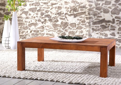 GURU Couchtisch 120x80 Akazie Honig Beistelltisch by Wolf Möbel