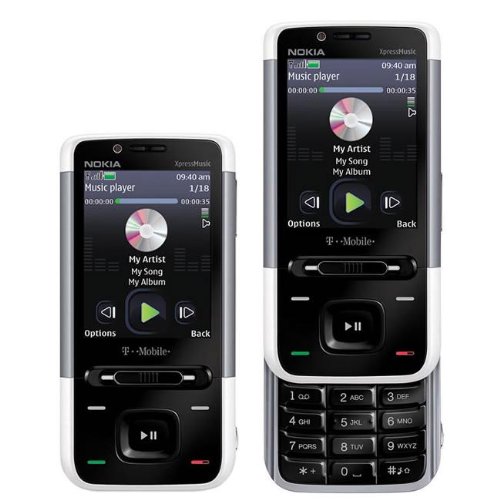Nokia 5610 XpressMusic Unlocked Cell Phone with 3.15 MP Camera, International 3G, MP3/Video Player, MicroSD Slot--International Version with No Warranty (White)