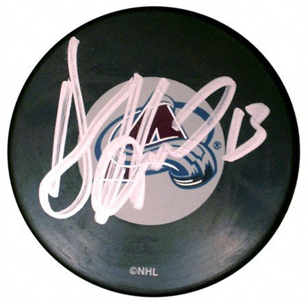 Buy Dan Hinote Autographed Colorado Avalanche Puck by Mounted Memories
