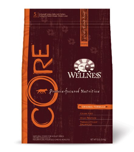 More image Wellness Grain-Free Dry Dog Food for Adult Dogs, CORE Original, 12 lb. Bag