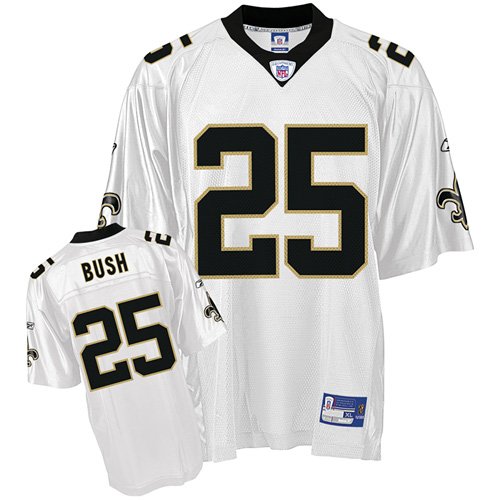 Reebok New Orleans Saints Reggie Bush Replica White Jersey Extra Large