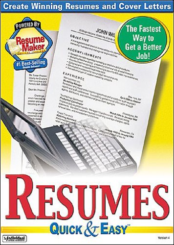 Software: Resumes Quick & Easy 4.0  Old Version 