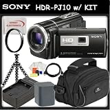 Pocket Video Camera Sony HDR PJ10 Camcorder w/ SSE Gift Package Includes: UV Filter, Gripster Table Top Tripod, Extra NP FV70 Replacement Battery, Rapid Travel Charger, HDMI Cable, Carrying Case, Microfiber Cleaning Cloth & Cleaning Kit
