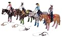 Barrel Racing Horse and Cowgirl