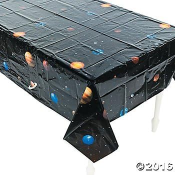 Outer Space Party Supplies Favor Pack for 12: 12 Space Stampers, 12 Create Your Own Space Scenes, 12 Space Shuttle Gliders, and 1 Space Plastic Tablecloth