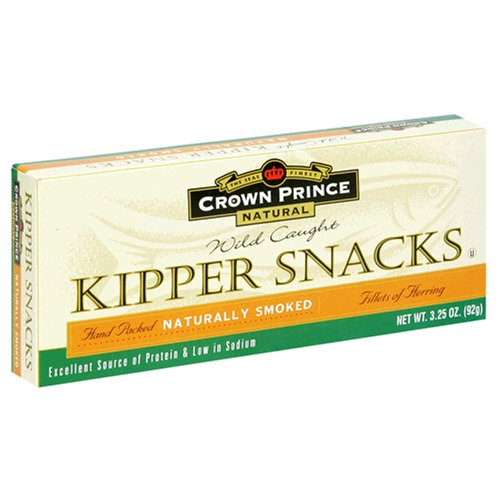 Crown Prince Natural Kipper Snacks, Low Sodium, 3.25-Ounce Cans (Pack of 24)