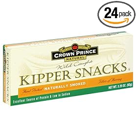 Crown Prince Natural Kipper Snacks; Low Sodium; 3.25-Ounce Cans (Pack of 24) by Crown Prince