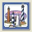Tile Trivet 878 ~South Atlantic Lighthouses~ 6 inch x 6 inch