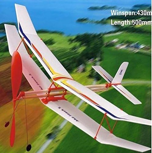Outdoor Toy For Kids - DIY Assembly Aircraft Plane Powered By Rubber Bind