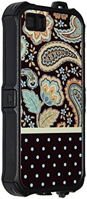 foneFire ToughProof - Kid Proof / Toddler Proof / Rain Proof / Spill Proof / Dirt Dust Snow Proof Designer Case For iPhone 5 5S. Waterproof tough case for iPhone 5 & iPhone 5S. Now With A Free Matching LiteShield Designer Case - Paisley Teal Polka iPhone 5s Case