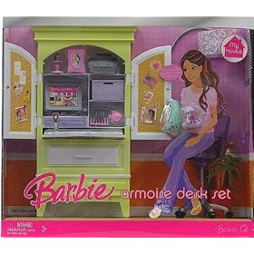 Barbie Armoire Desk Set Play Set