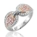 18k Two Tone Gold White and Pink Diamond Ring (GH, SI, 0.80 carat)