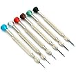 6 Slotted Watch Screwdrivers Reversible Blades Tools