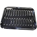 Whirlpool 4396923 Porcelain Broiler Pan and Grid, Black