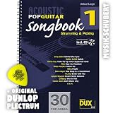 Produkt-Bild: Acoustic Pop Guitar SONGBOOK 1 (+CD) im Ringeinband inkl. Plektrum - die Akustikversionen von 30 Topsongs f&uuml;r Gitarre von GREEN DAY, COLDPLAY, STING, NORAH JONES u.v.a. mit Strumming- und Picking-Patterns (Ringbindung) von Michael Langer (Noten/Sheetmusic)