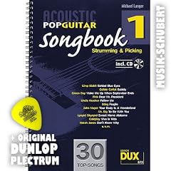 Acoustic Pop Guitar SONGBOOK 1 (+CD) im Ringeinband inkl. Plektrum - die Akustikversionen von 30 Topsongs f�r Gitarre von GREEN DAY, COLDPLAY, STING, NORAH JONES u.v.a. mit Strumming- und Picking-Patterns (Ringbindung) von Michael Langer (Noten/Sheetmusic)