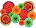 Moon Boat 12 Paper Fan Mexican Fiesta/Cinco De Mayo /Carnival/ Kids Party Hanging Decoration Supplies Favors