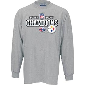 Pittsburgh Steelers Super Bowl XL Champions Official Locker Room Youth Long Sleeve T-Shirt