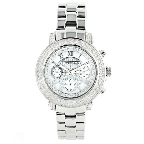 Ladies Diamond Watch 0.30 ct Luxurman White MOP