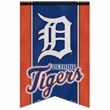 MLB Detroit Tigers Premium Felt Banner 17-by-26 Inch
