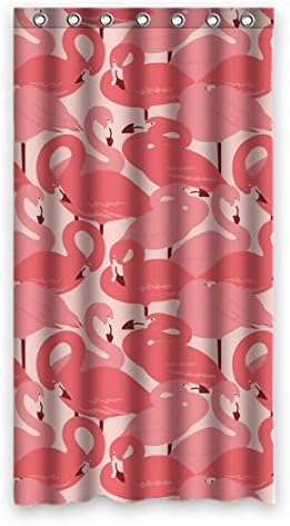 36" x 72"Bath Curtain Flamingos Design