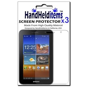HHI Samsung Galaxy Tab 7.0 Plus P6200 Crystal Clear Screen Protector (3 Pack) (Package include a HandHelditems Sketch Stylus Pen)