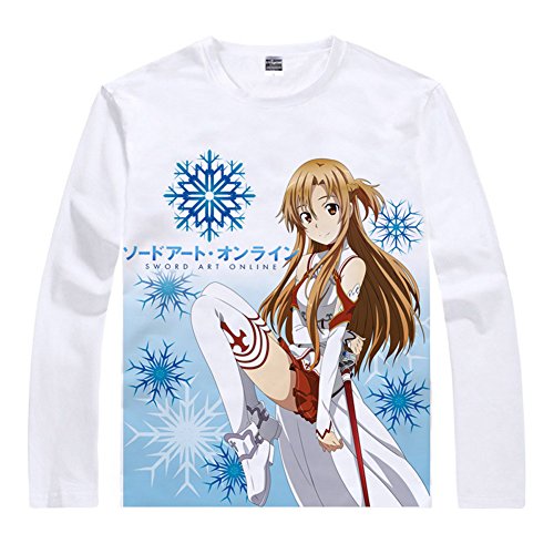 Anime-Men-Women-Sword-Art-Online-Cosplay-Shirt-Asuna