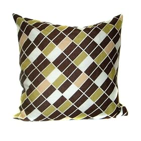 DwellStudio Diagonals Throw Pillow - Leaf