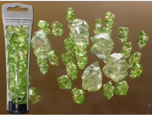 Three Sages Games: 5-25 Green Crystalline Counters